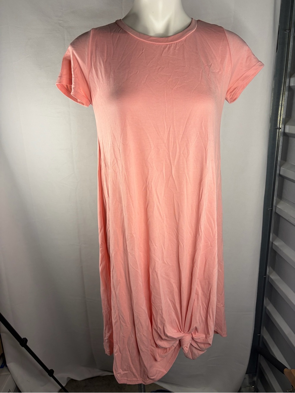 Ginger G Peach-Pink Maxi T-Shirt Dress